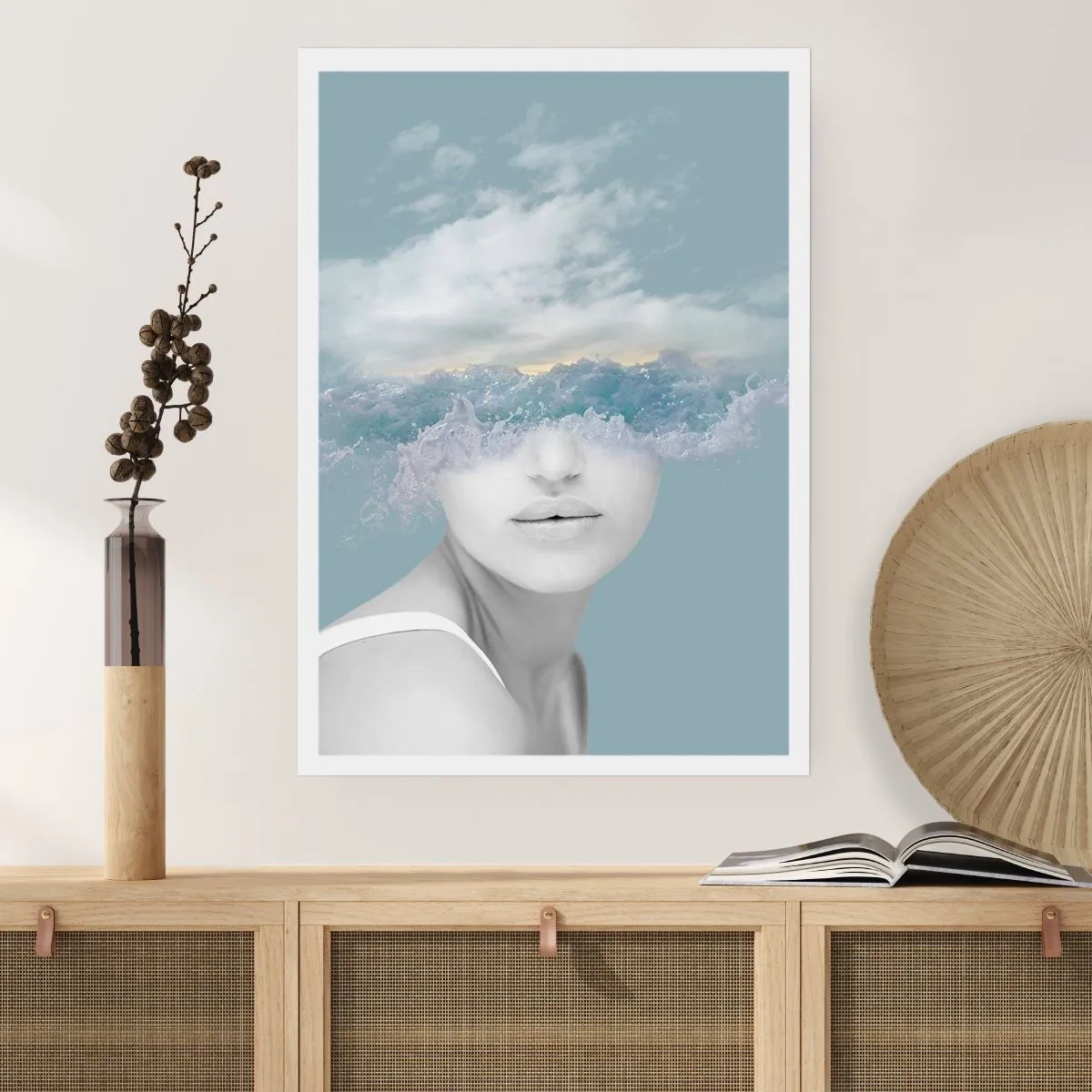 Pôster - Com a cabeça nas nuvens - 30x40 cm