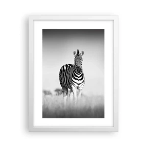 Pôster em moldura branca - De fato, o mundo é a preto e branco - 30x40 cm