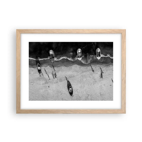 Pôster com moldura de carvalho claro - Ainda na costa… - 40x30 cm