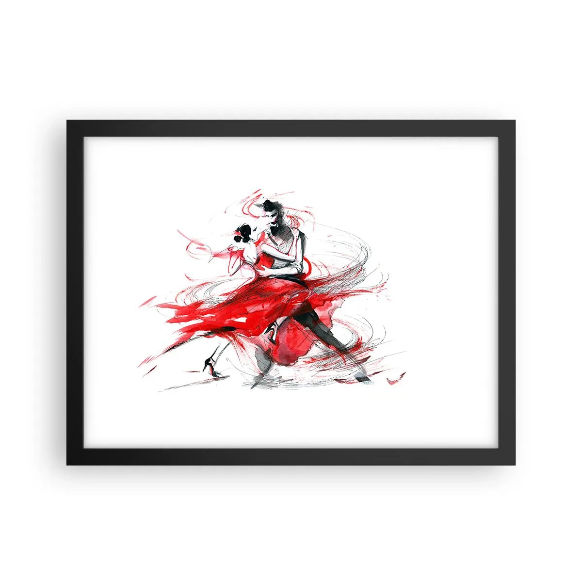 Pôster com moldura preta - Tango - o ritmo da paixão - 40x30 cm