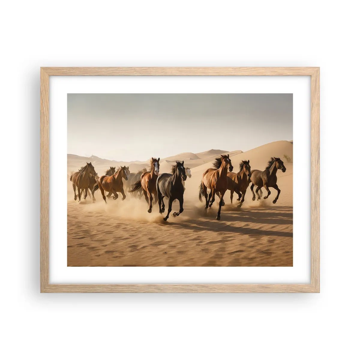 Pôster com moldura de carvalho claro - Livre como o vento - 50x40 cm