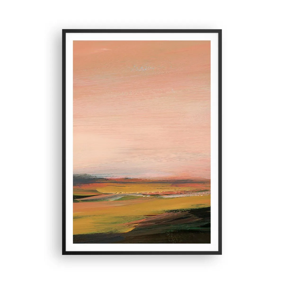 Pôster com moldura preta - Em tons rosa - 70x100 cm