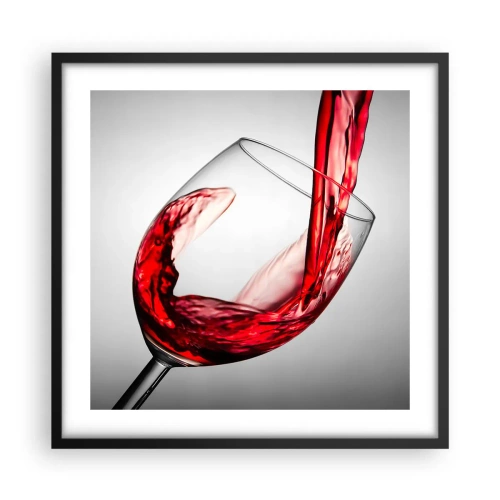 Pôster com moldura preta - Cor - movimento - som - 50x50 cm