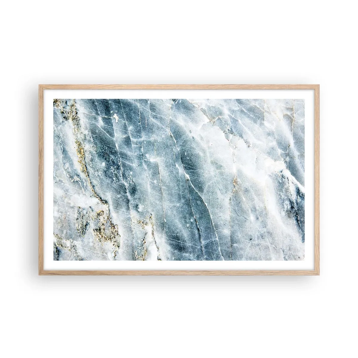 Pôster com moldura de carvalho claro - O mundo do Gelo - 91x61 cm