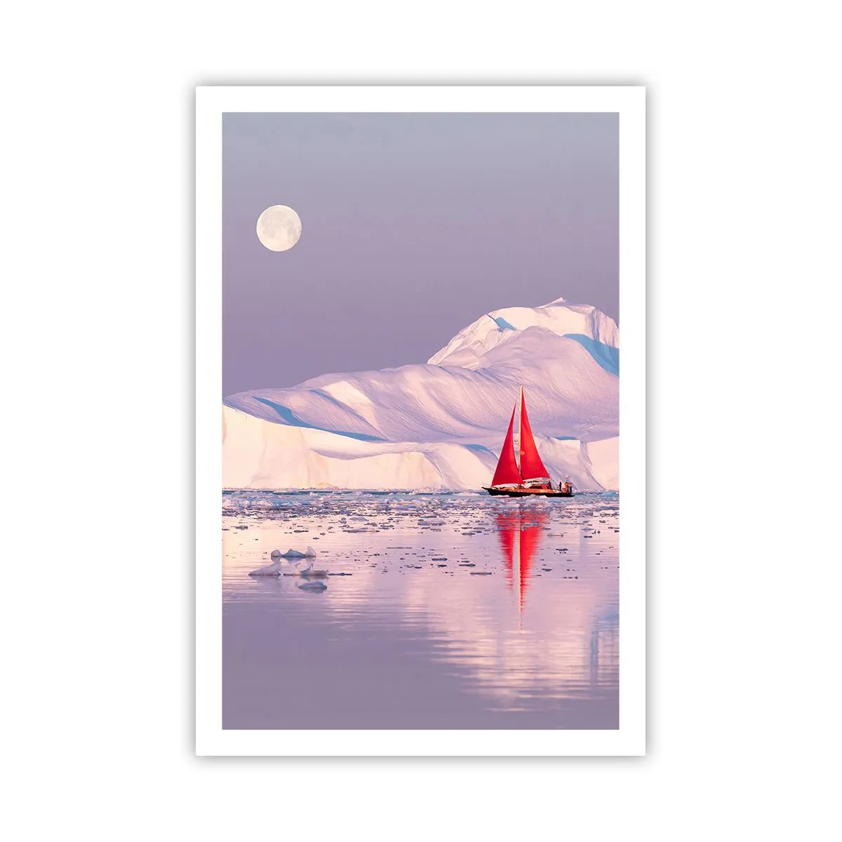 Pôster - O calor da vela, a frieza do gelo - 61x91 cm