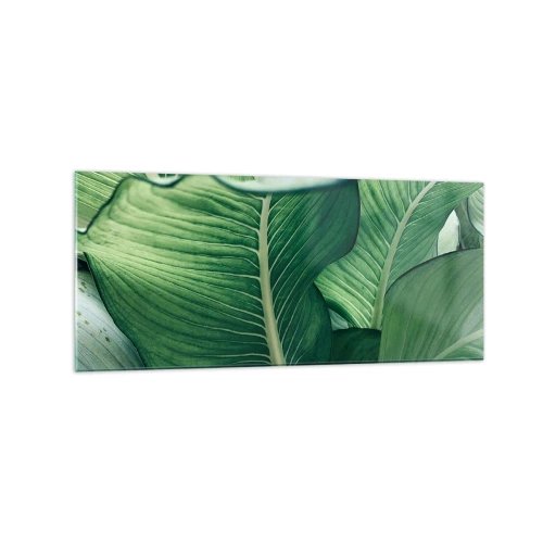 Quadro em vidro - Vida intensamente verde - 120x50 cm