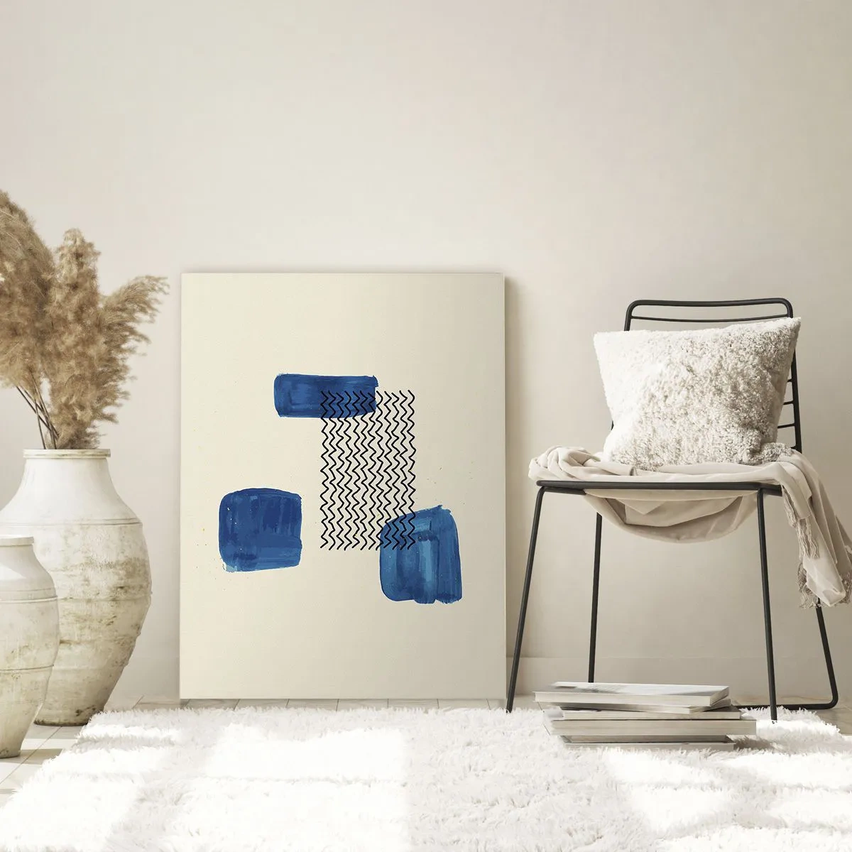 Quadro em vidro - Quarteto abstrato - 50x70 cm