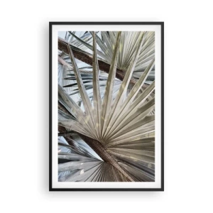 Pôster com moldura preta - Leques nos trópicos - 61x91 cm