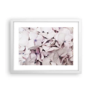 Pôster em moldura branca - Em uma inundação de flores - 40x30 cm