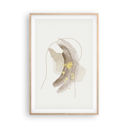 Pôster com moldura de carvalho claro - Encontrado no espaço - 61x91 cm