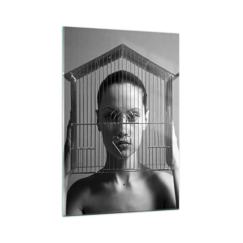 Quadro em vidro - Retrato um pouco surreal - 70x100 cm