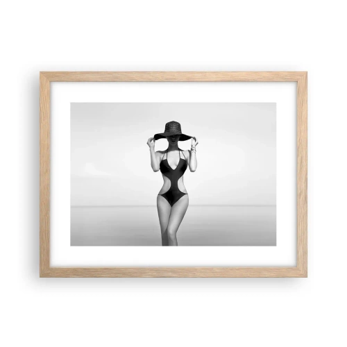 Pôster com moldura de carvalho claro - Meu nome é: Elegância - 40x30 cm