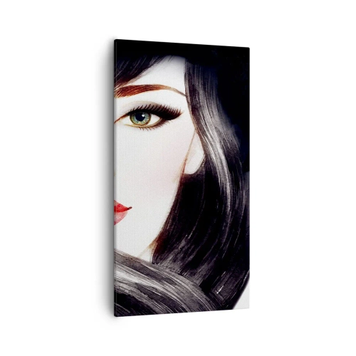 Quadro em tela - Olhar de safira - 55x100 cm