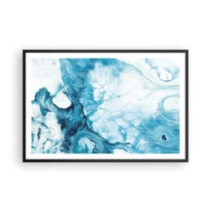 Pôster com moldura preta - Concerto Azul - 91x61 cm