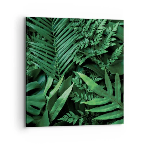 Quadro em tela - Envolto em verde - 70x70 cm