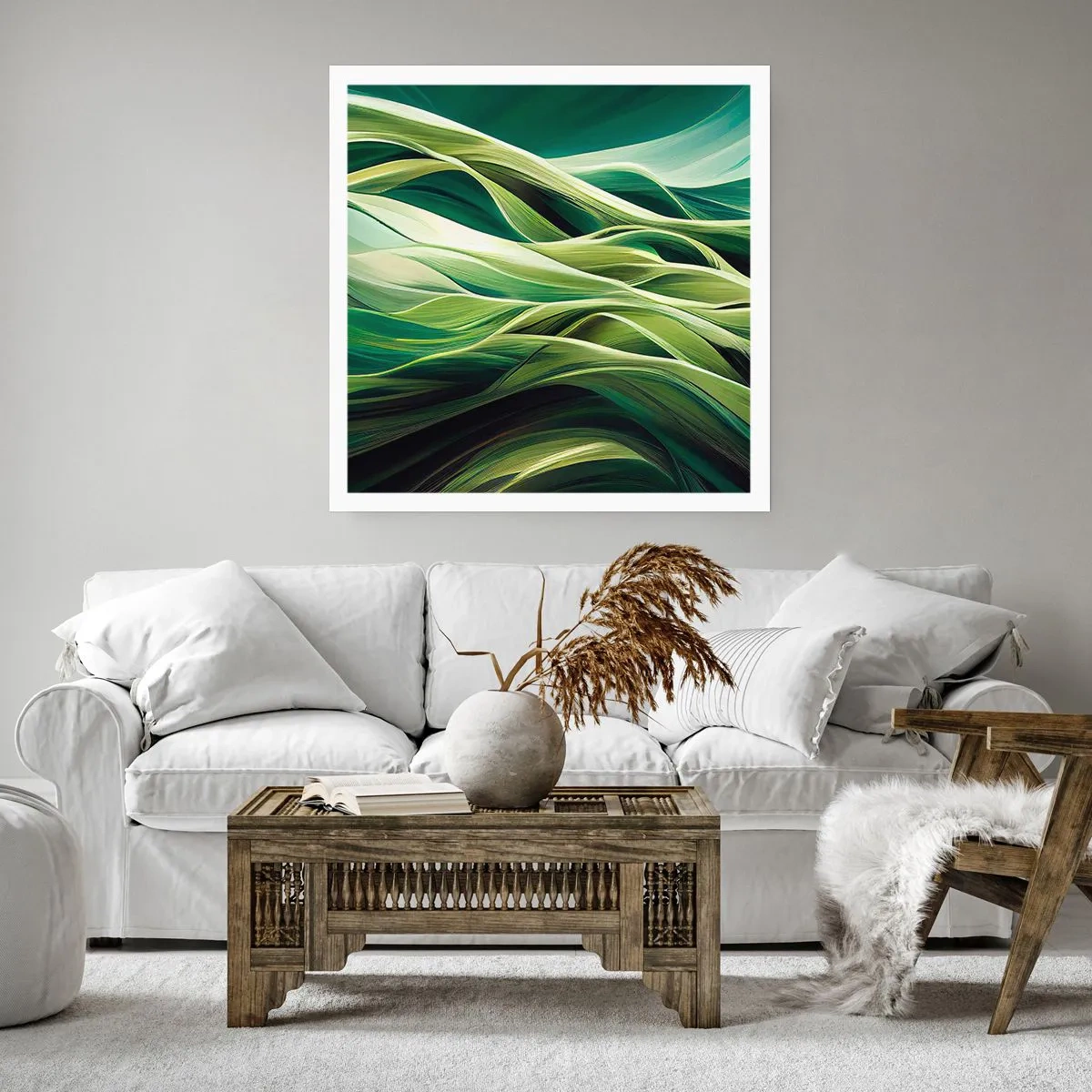 Pôster - Jogo verde abstrato - 30x30 cm