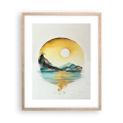 Pôster com moldura de carvalho claro - No círculo da beleza - 40x50 cm