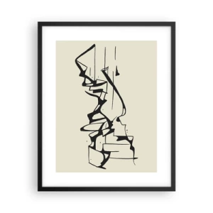 Pôster com moldura preta - Talvez uma paisagem - 40x50 cm