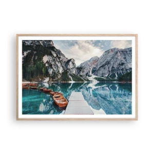 Pôster com moldura de carvalho claro - Vamos mostrar-lhe a beleza - 100x70 cm