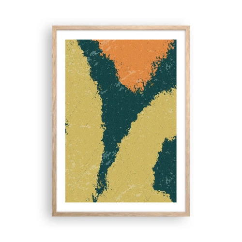 Pôster com moldura de carvalho claro - Abstração – movimento lento - 50x70 cm