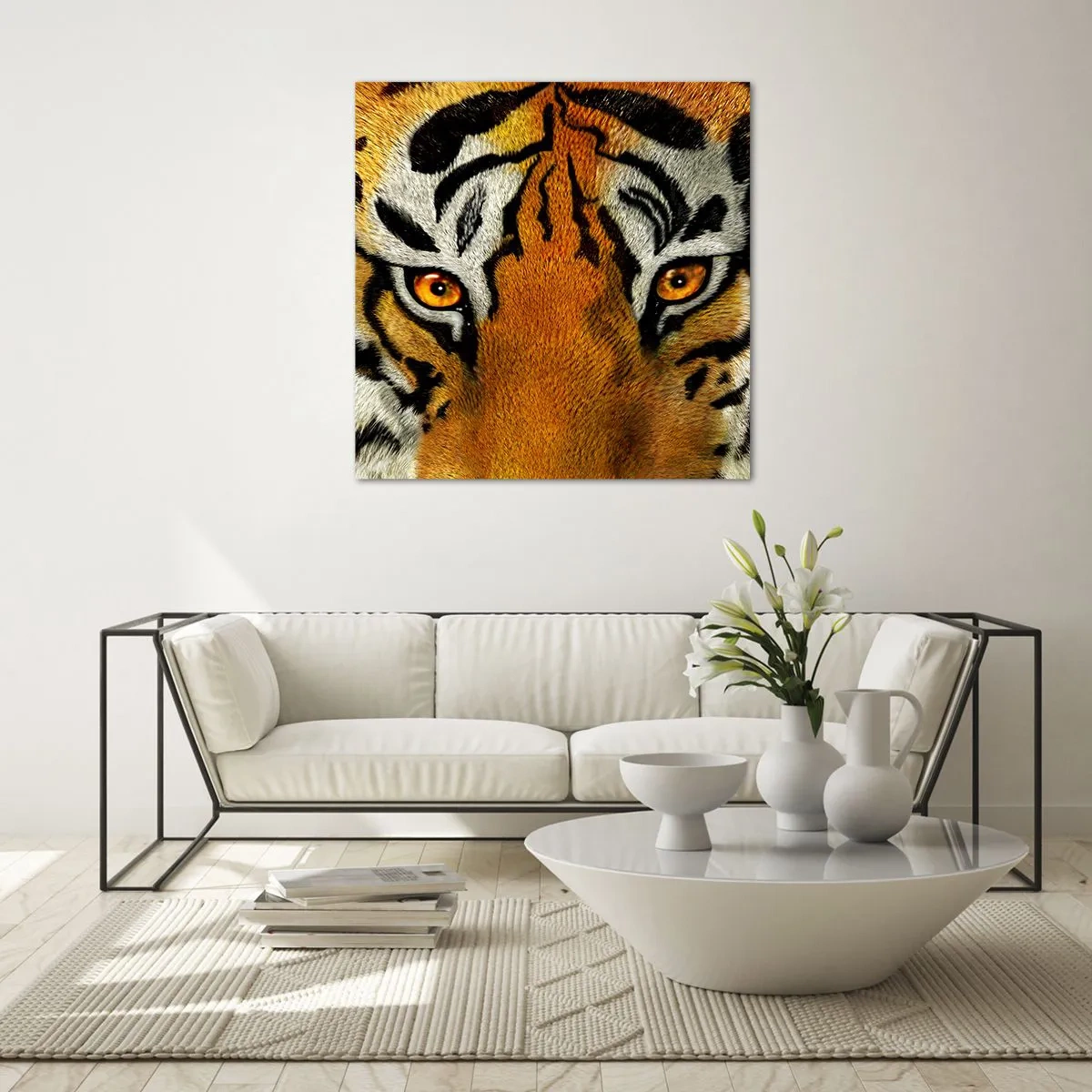 Quadro em vidro - Perigoso e bonito - 50x50 cm