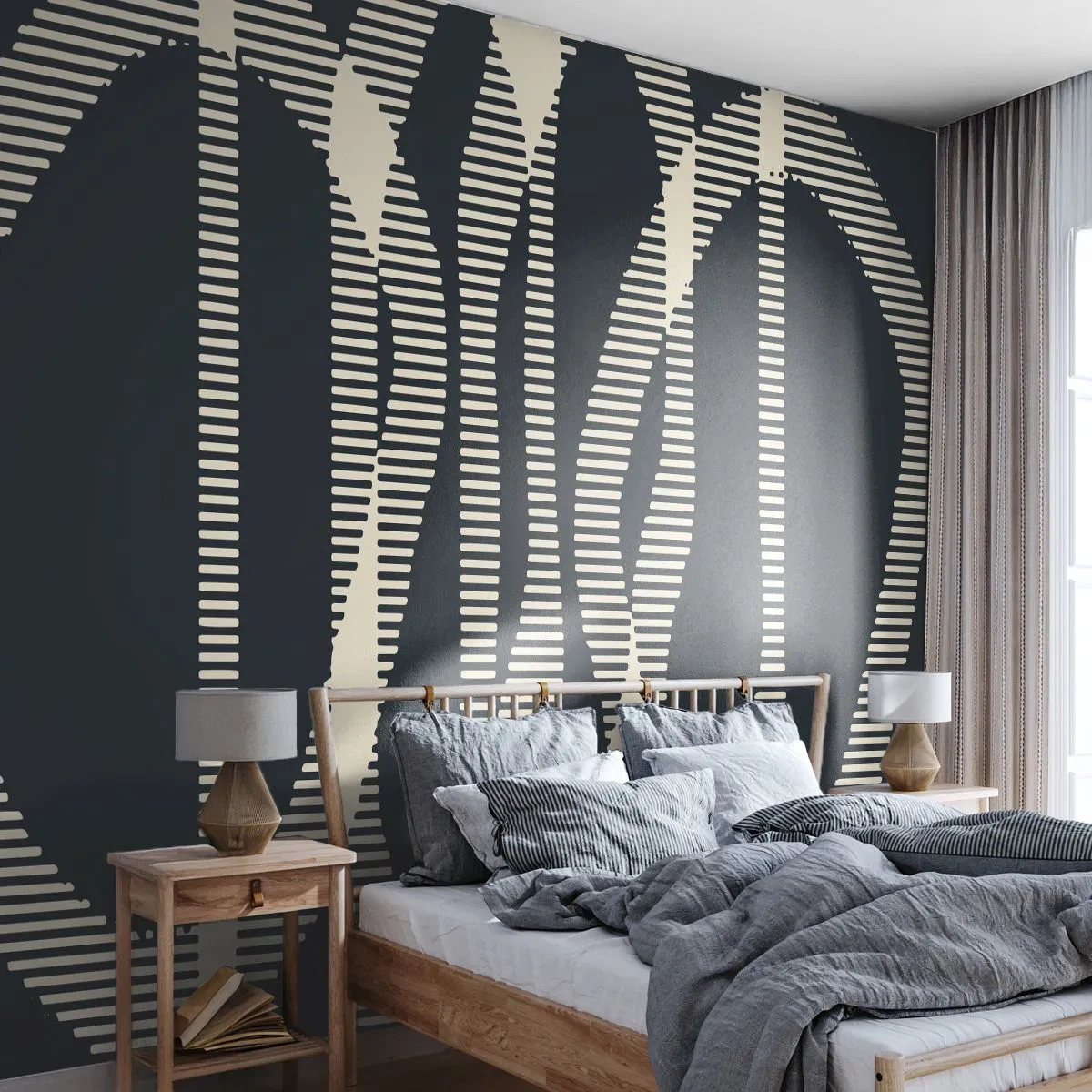Papel de Parede Standard Eco - Uma tentativa de quebrar a escuridão - Abstração, Pedaço, Padrão Moderno - 350x256 cm