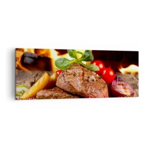 Quadro em tela - Feito com brasas - 140x50 cm