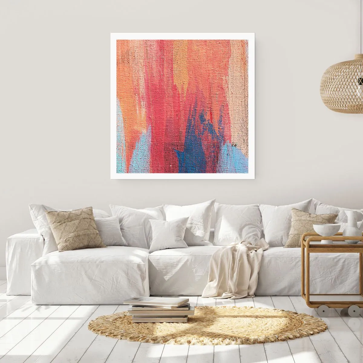 Pôster - Flutuar pelo arco-íris - 40x40 cm