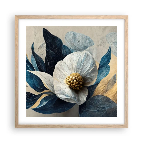 Pôster com moldura de carvalho claro - Tem um coração de ouro - 50x50 cm