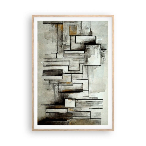 Pôster com moldura de carvalho claro - O poder da simplicidade - 70x100 cm
