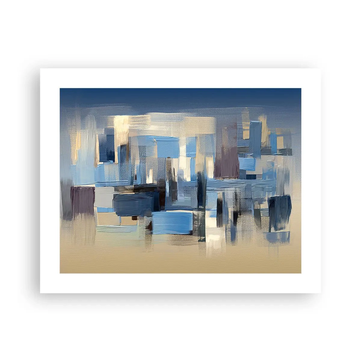 Pôster - Construção azul - 50x40 cm
