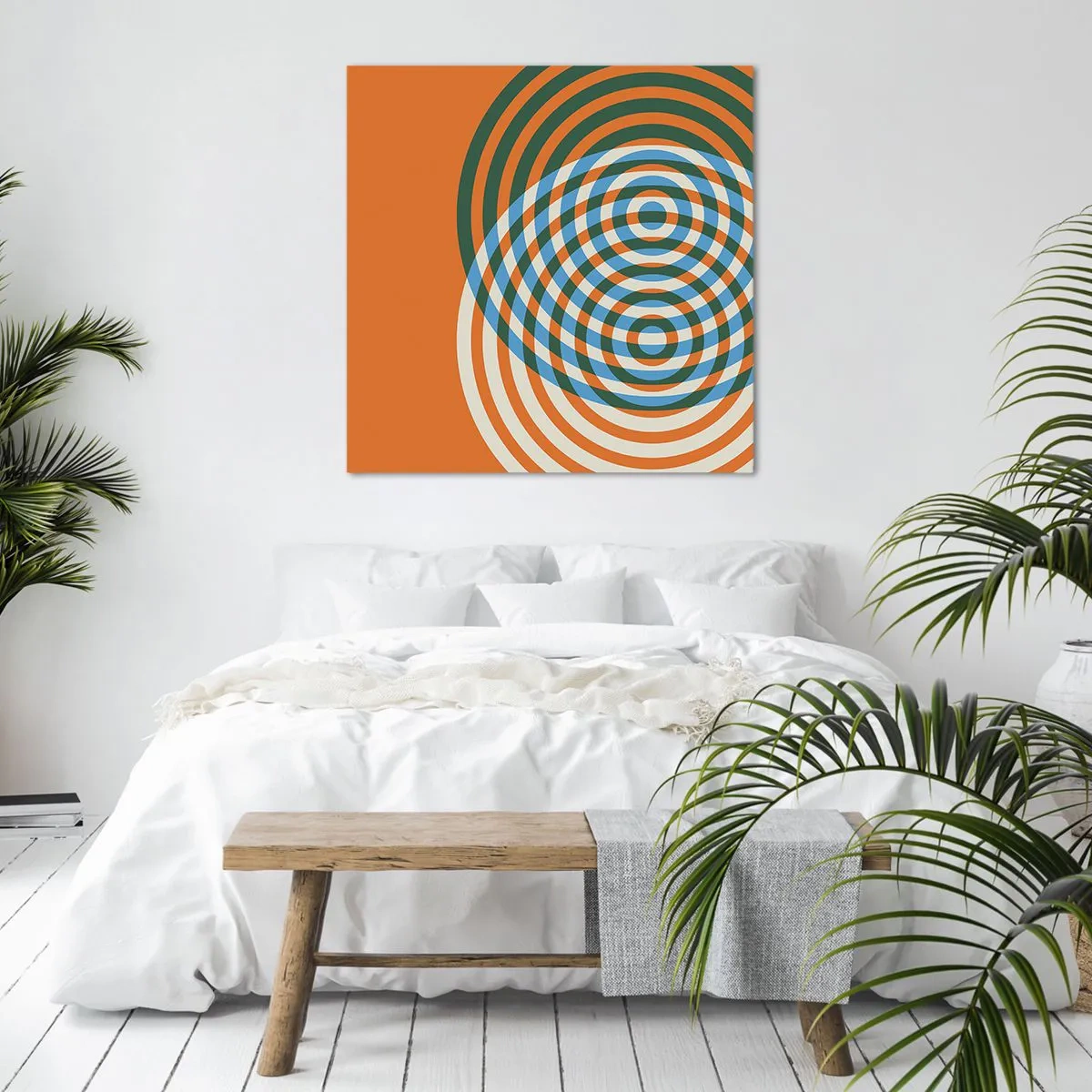 Quadro em tela - Variação circular abstrata - 60x60 cm