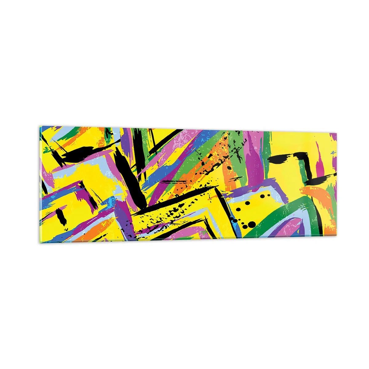 Quadro em vidro - Grito de alegria - 90x30 cm