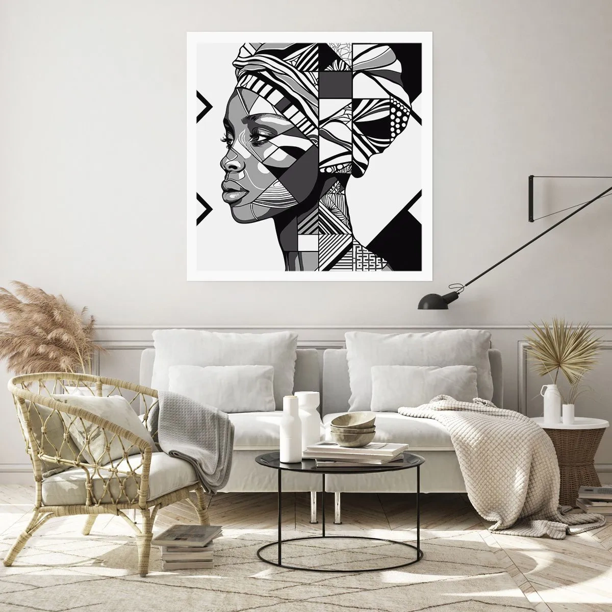 Pôster - Retrato étnico - 40x40 cm