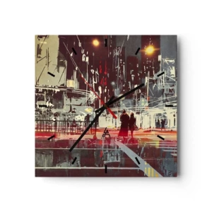 Relógio de parede - Relógio em vidro - Travessia metropolitana - 30x30 cm