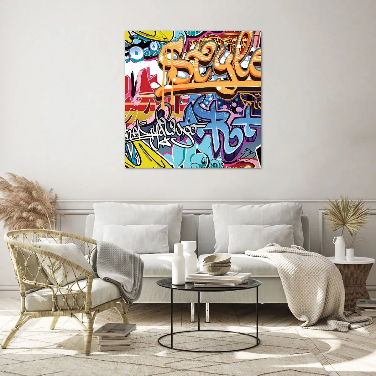 Quadro em vidro - Murais, murais, murais... - 40x40 cm