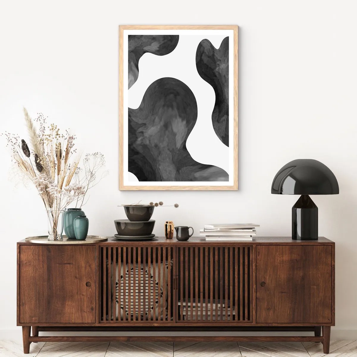 Pôster com moldura de carvalho claro - Via Láctea - 61x91 cm