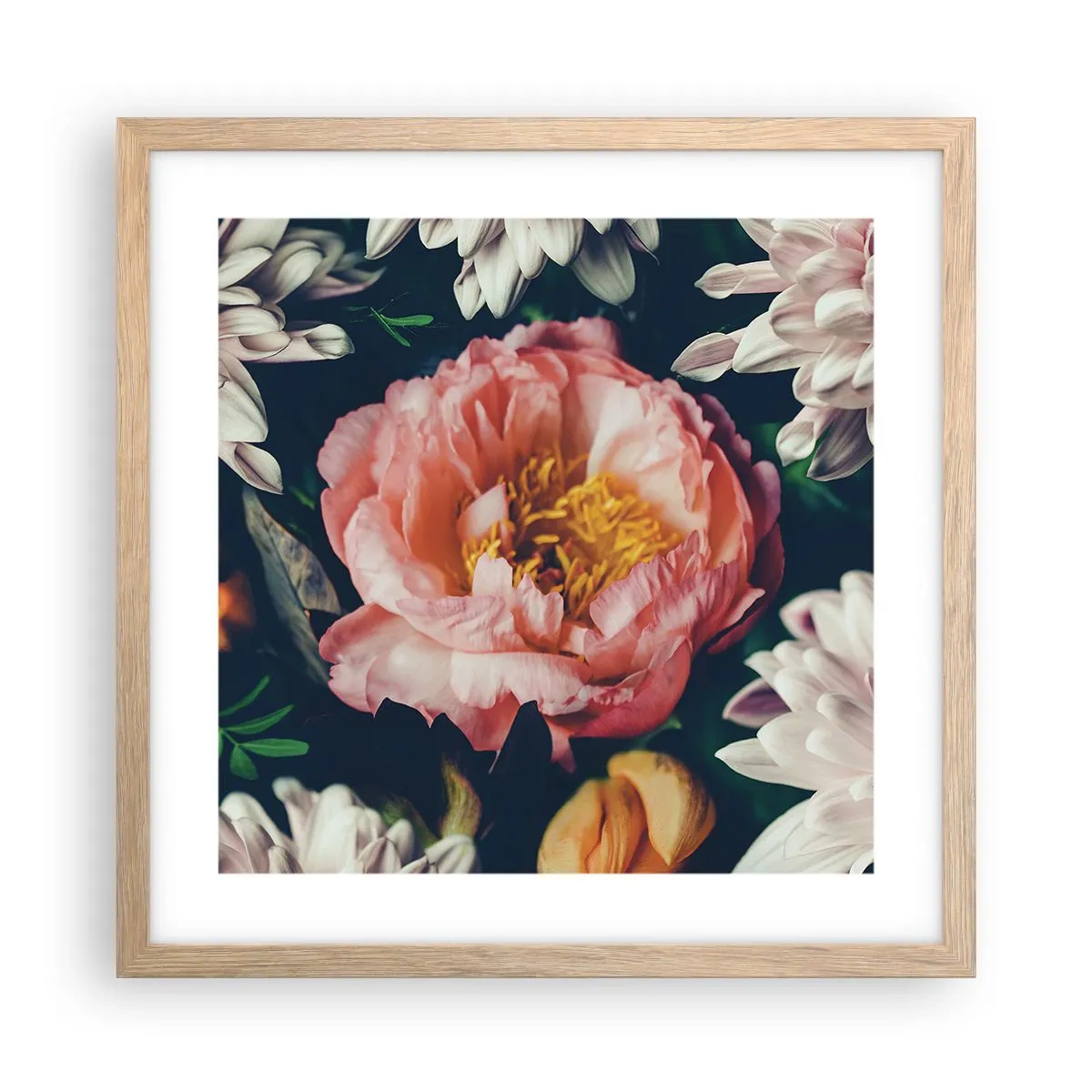 Pôster com moldura de carvalho claro - Com o esplendor barroco - 40x40 cm