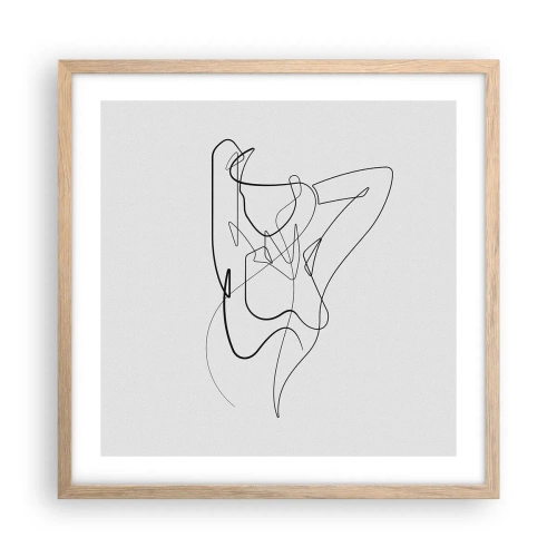 Pôster com moldura de carvalho claro - Que tipo de pessoa é realmente... - 50x50 cm