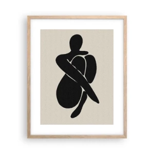 Pôster com moldura de carvalho claro - Em seus próprios braços - 40x50 cm