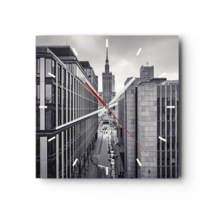 Relógio de parede - Relógio em vidro - Vale de Varsóvia - 30x30 cm