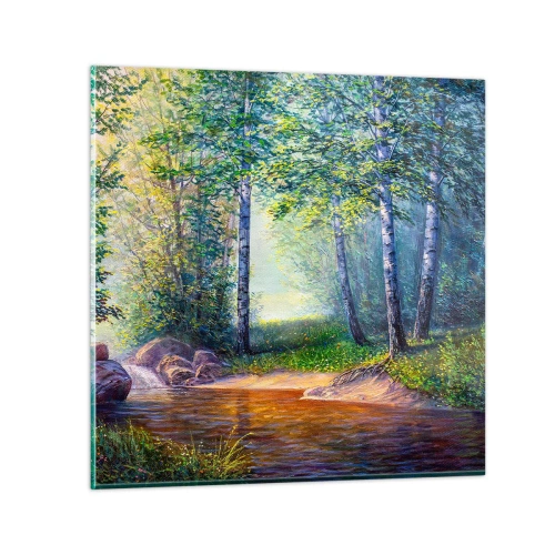 Quadro em vidro - Cenário idílico - 30x30 cm