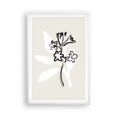 Pôster em moldura branca - Esboço para o herbário - 61x91 cm