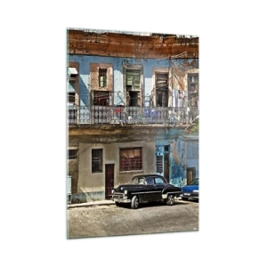 Quadro em vidro - Vibrações de Havana - 50x70 cm