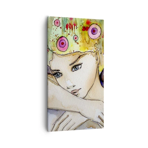 Quadro em tela - Princesa borboleta - 55x100 cm