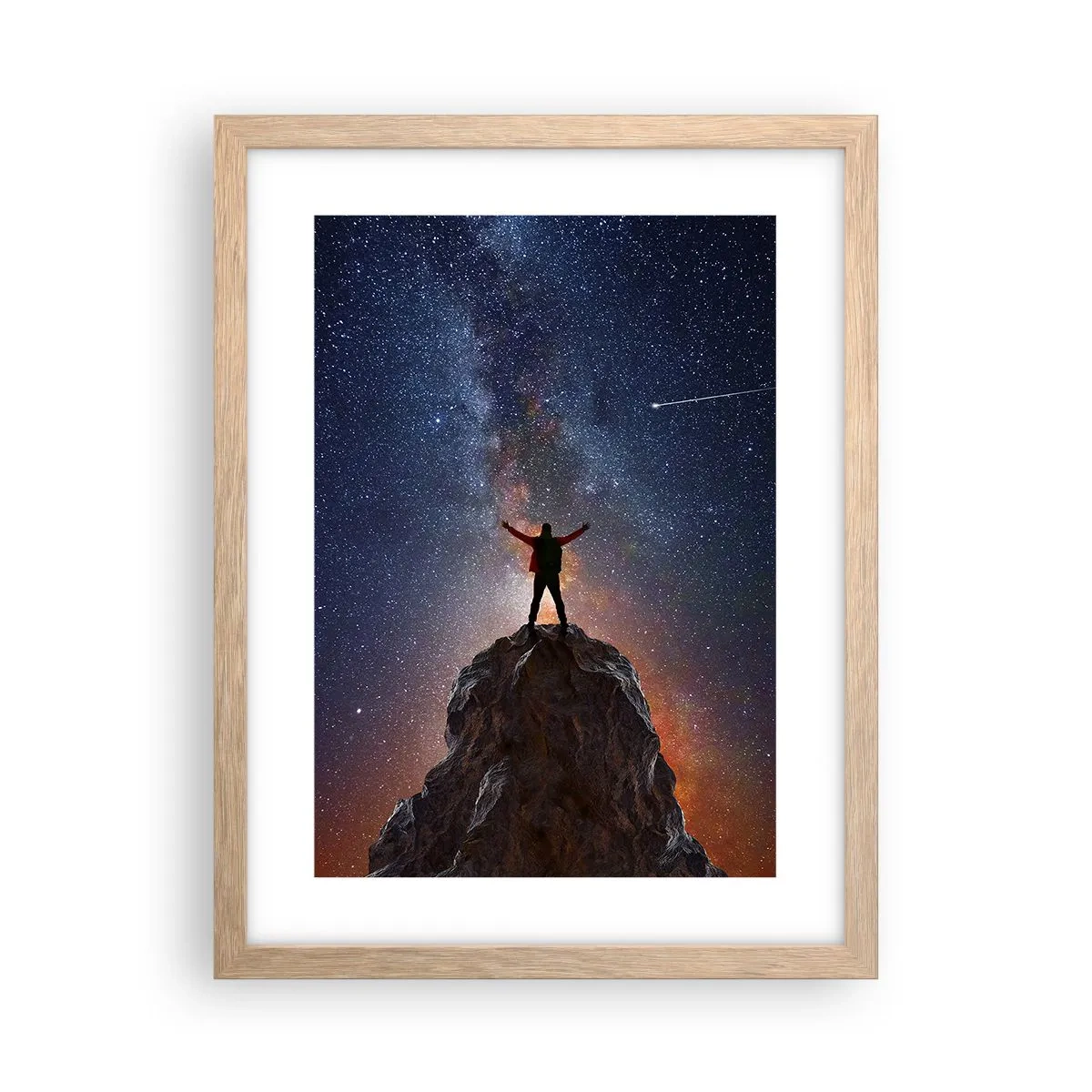 Pôster com moldura de carvalho claro - A força está comigo! - 30x40 cm