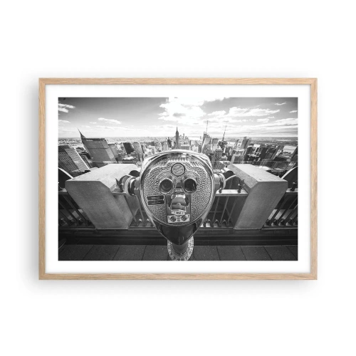 Pôster com moldura de carvalho claro - A cidade das cidades - 70x50 cm