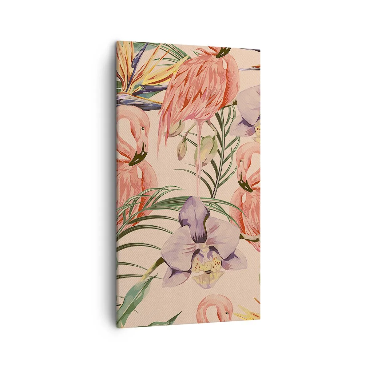 Quadro em tela - Balé rosa em flores - 45x80 cm