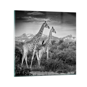 Quadro em vidro - Alta Sociedade na África - 70x70 cm