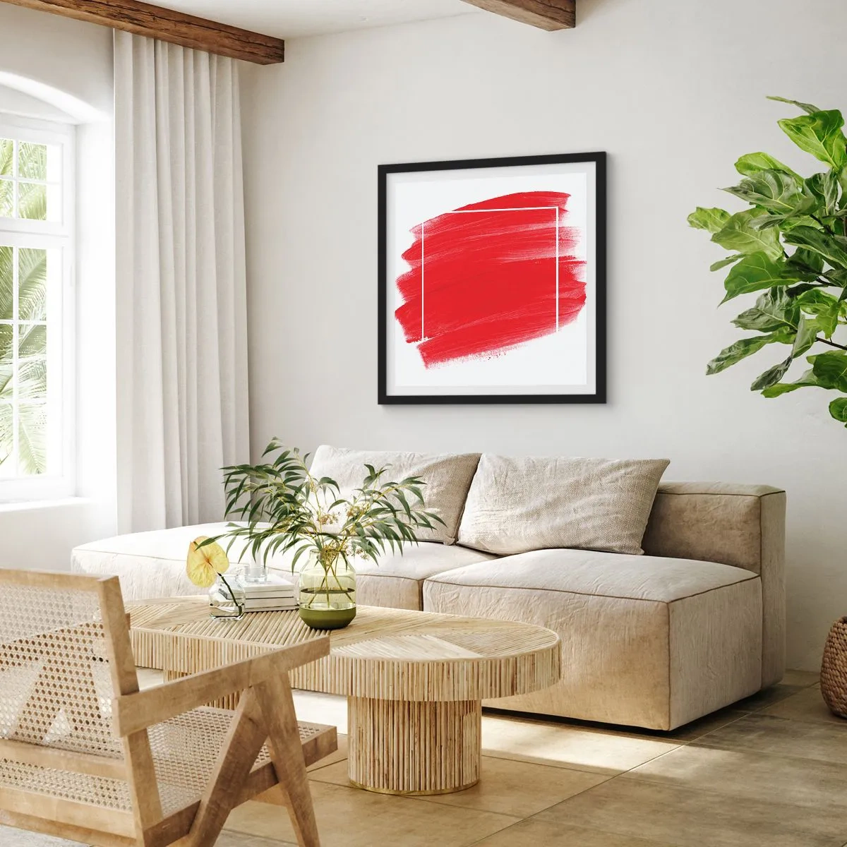 Pôster com moldura preta - Fora do quadro - 60x60 cm